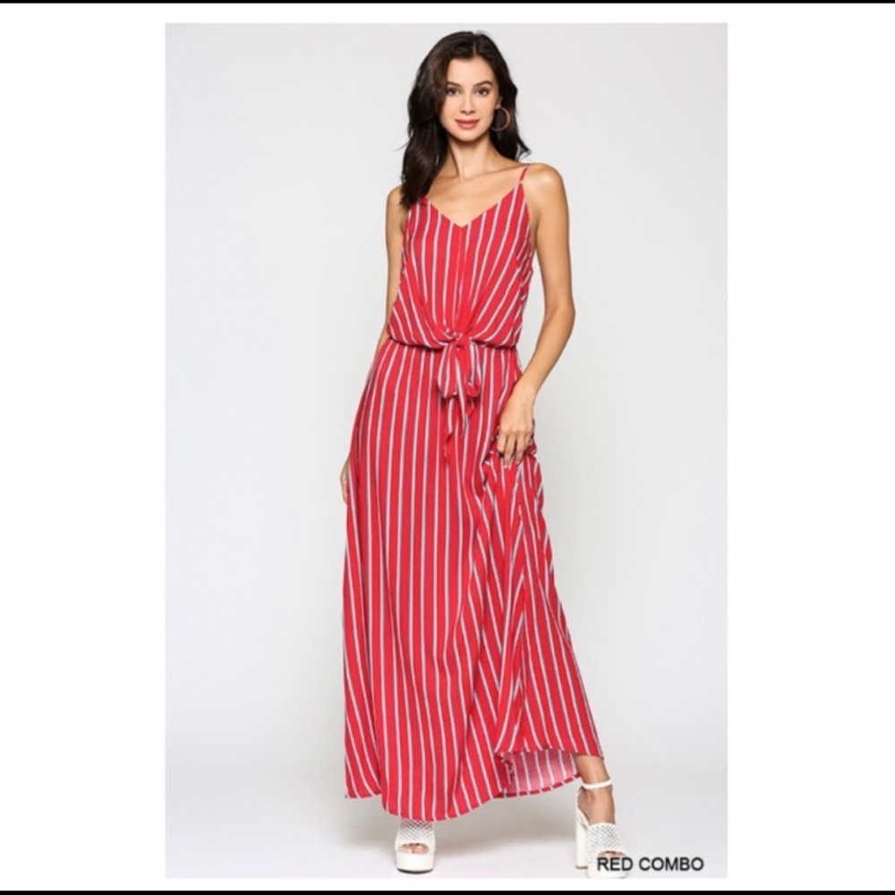 NEW Adjustable Strap Front Tie High Slit